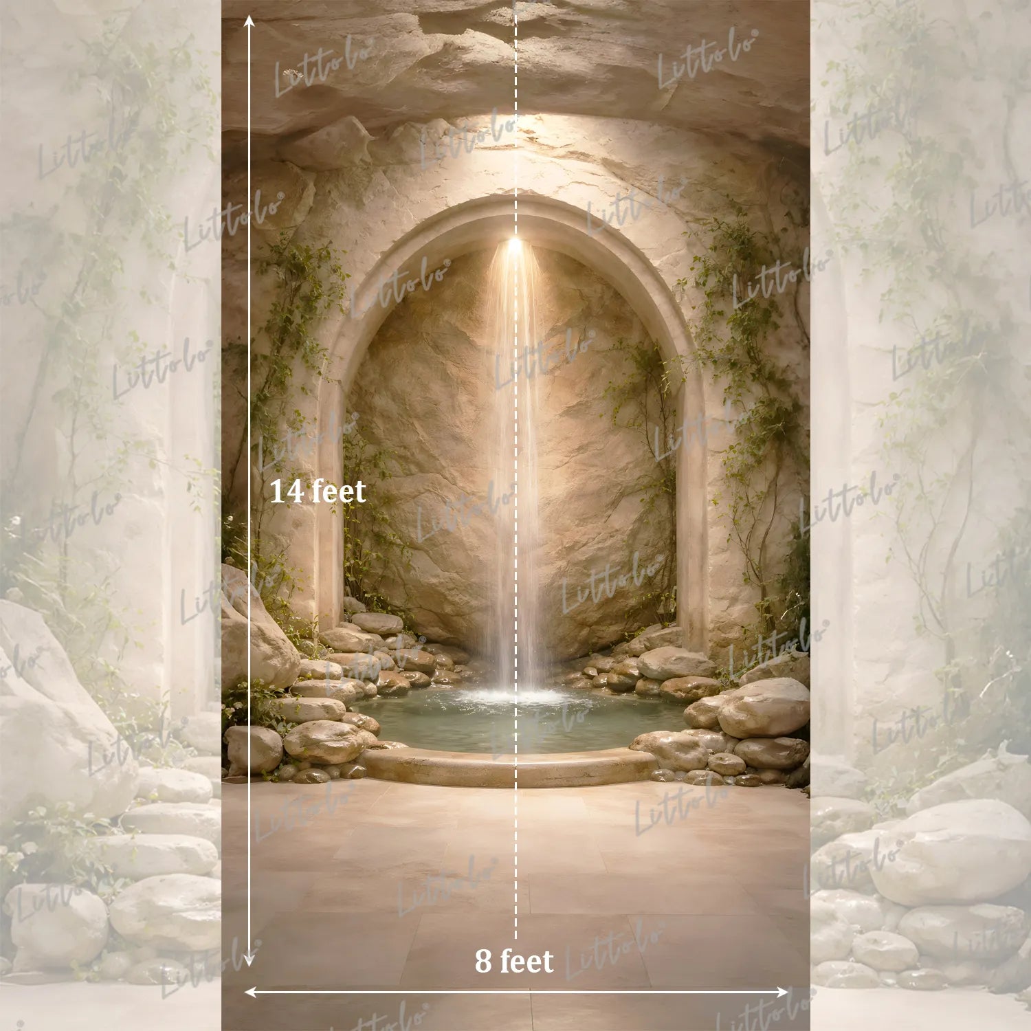 LB1612 Celestial Waterfall Retreat Maternity Backdrop