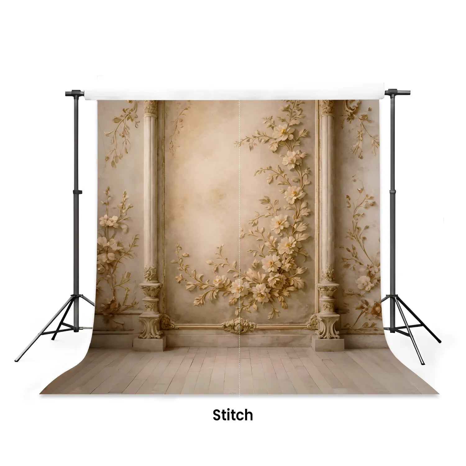 LB1613 Classic Ivory Bloom Set Floral Maternity Backdrop