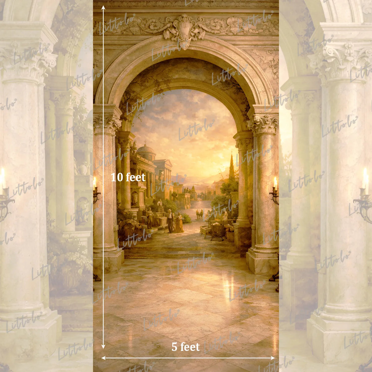 LB1615 Golden Palace Vista Maternity Backdrop