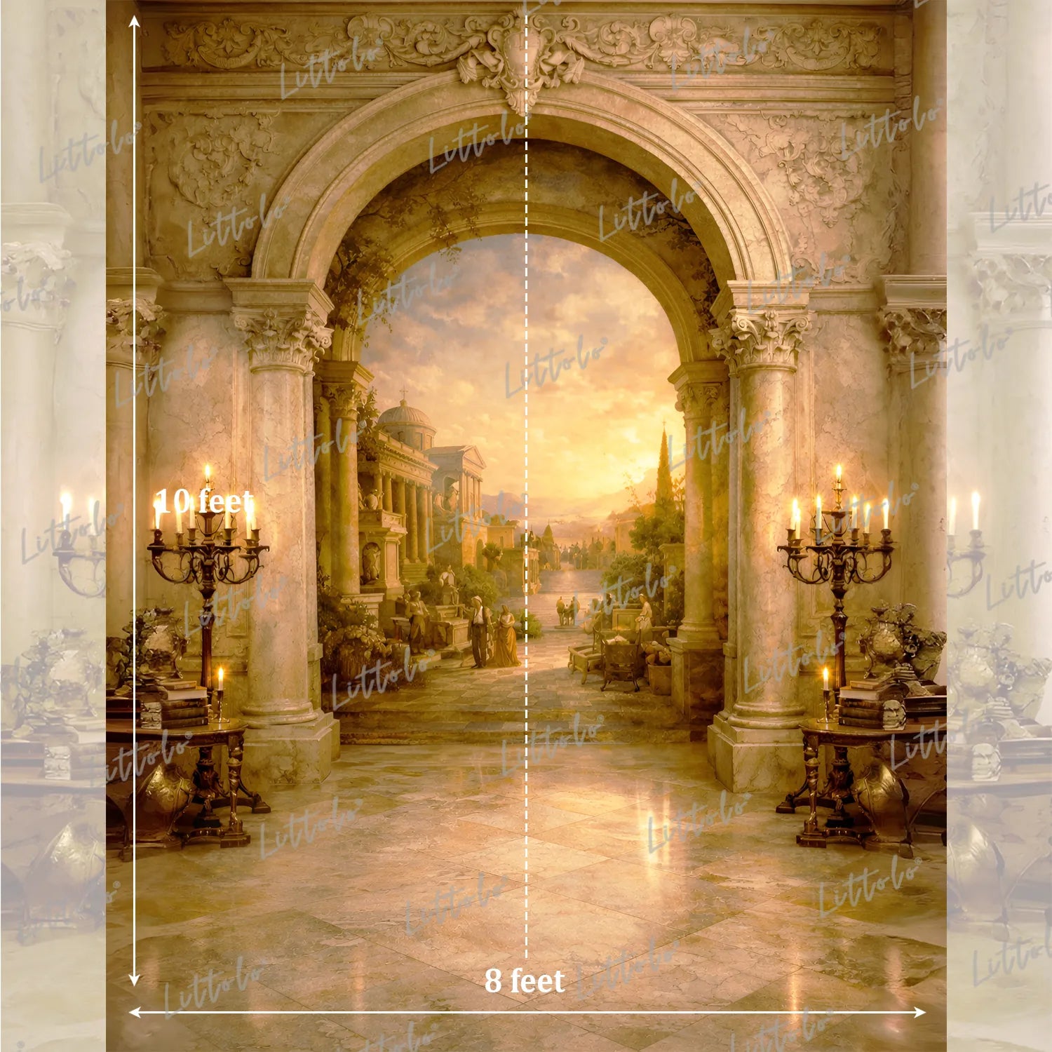 LB1615 Golden Palace Vista Maternity Backdrop