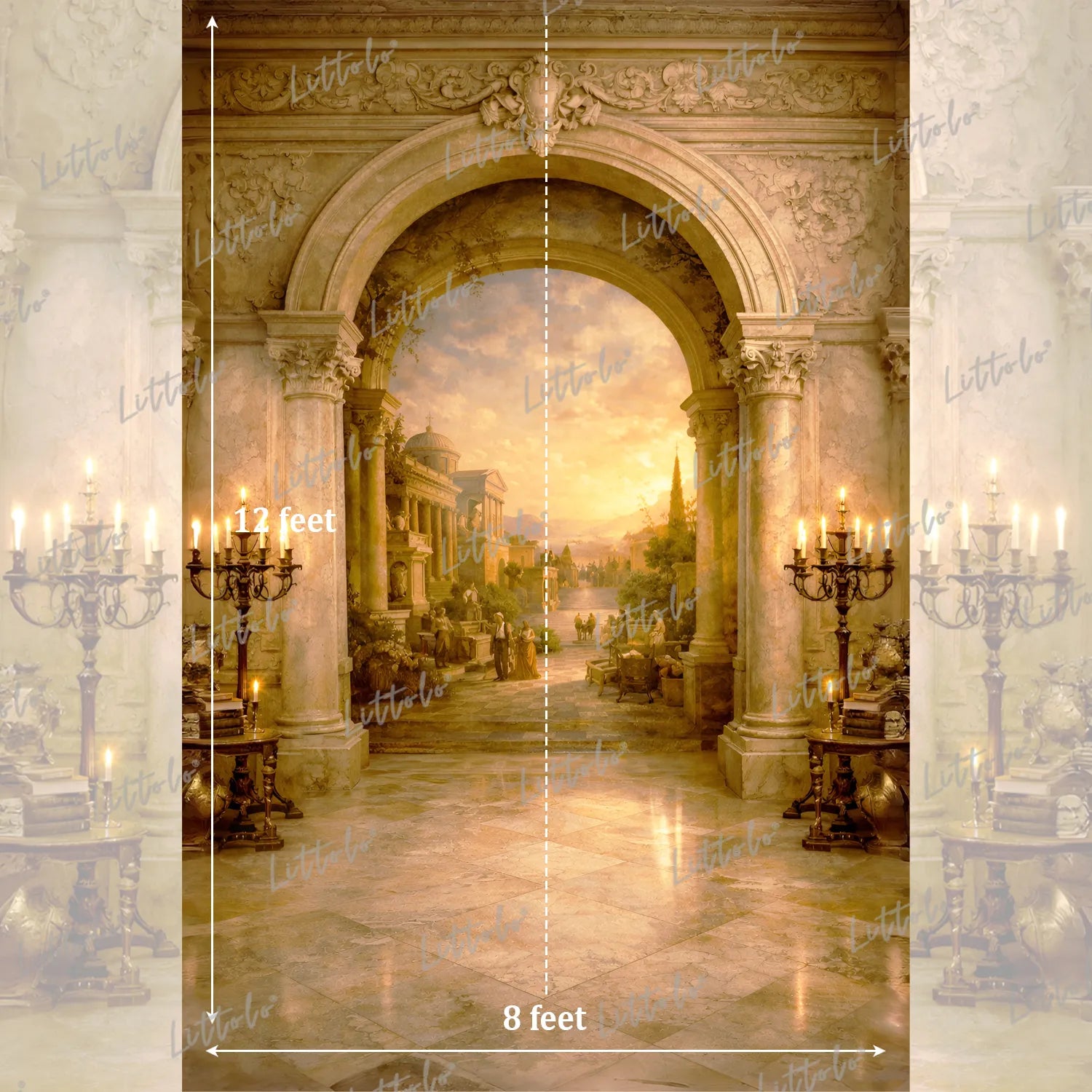 LB1615 Golden Palace Vista Maternity Backdrop