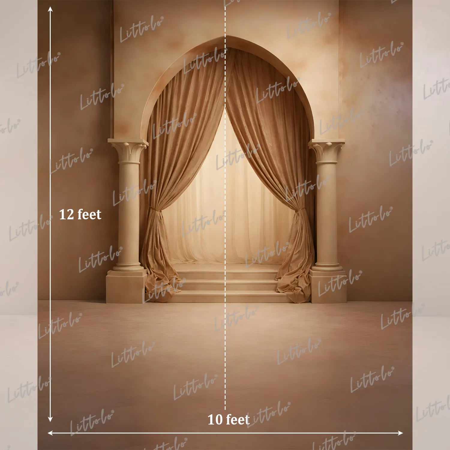 LB1616 Graceful Veil Arch Maternity Backdrop