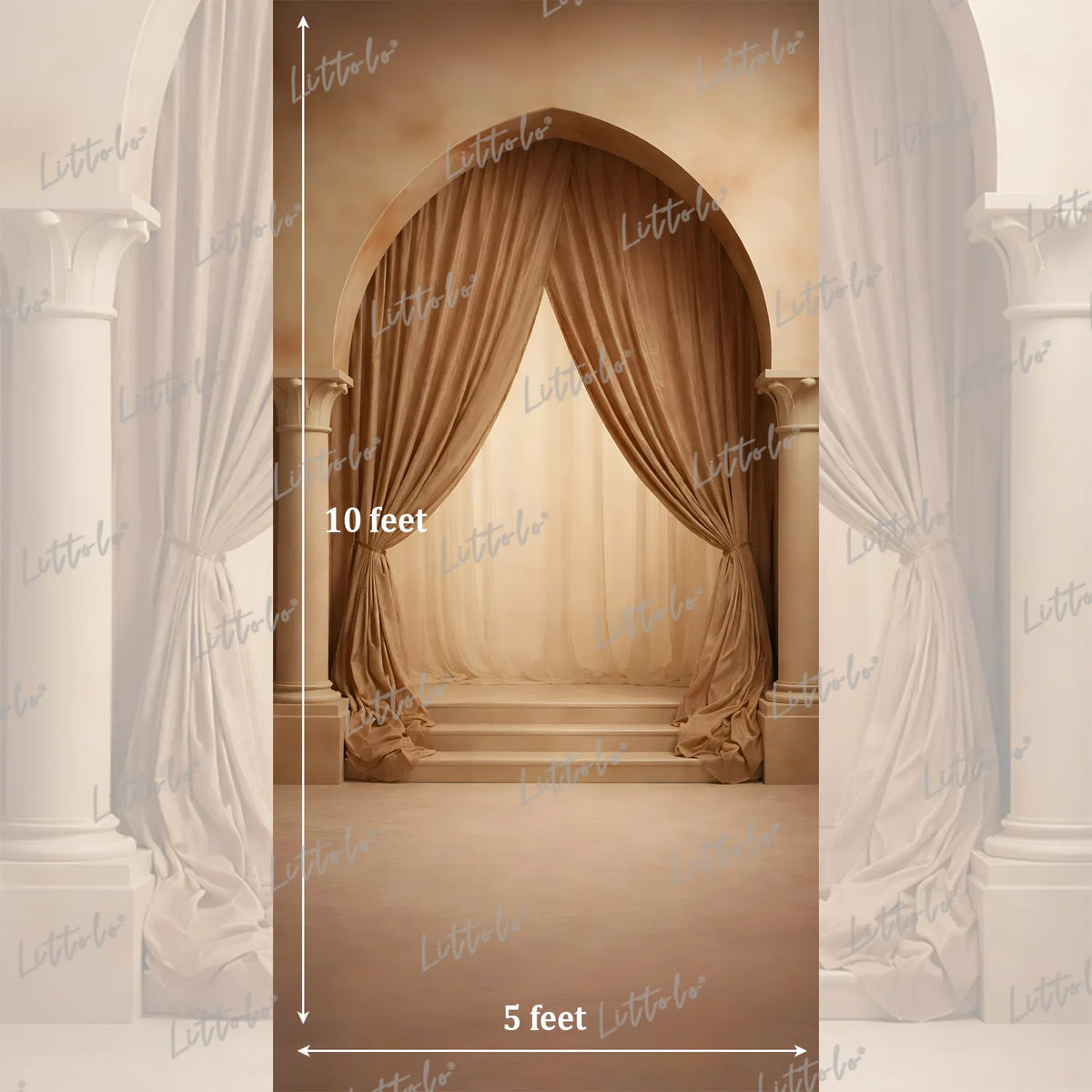 LB1616 Graceful Veil Arch Maternity Backdrop