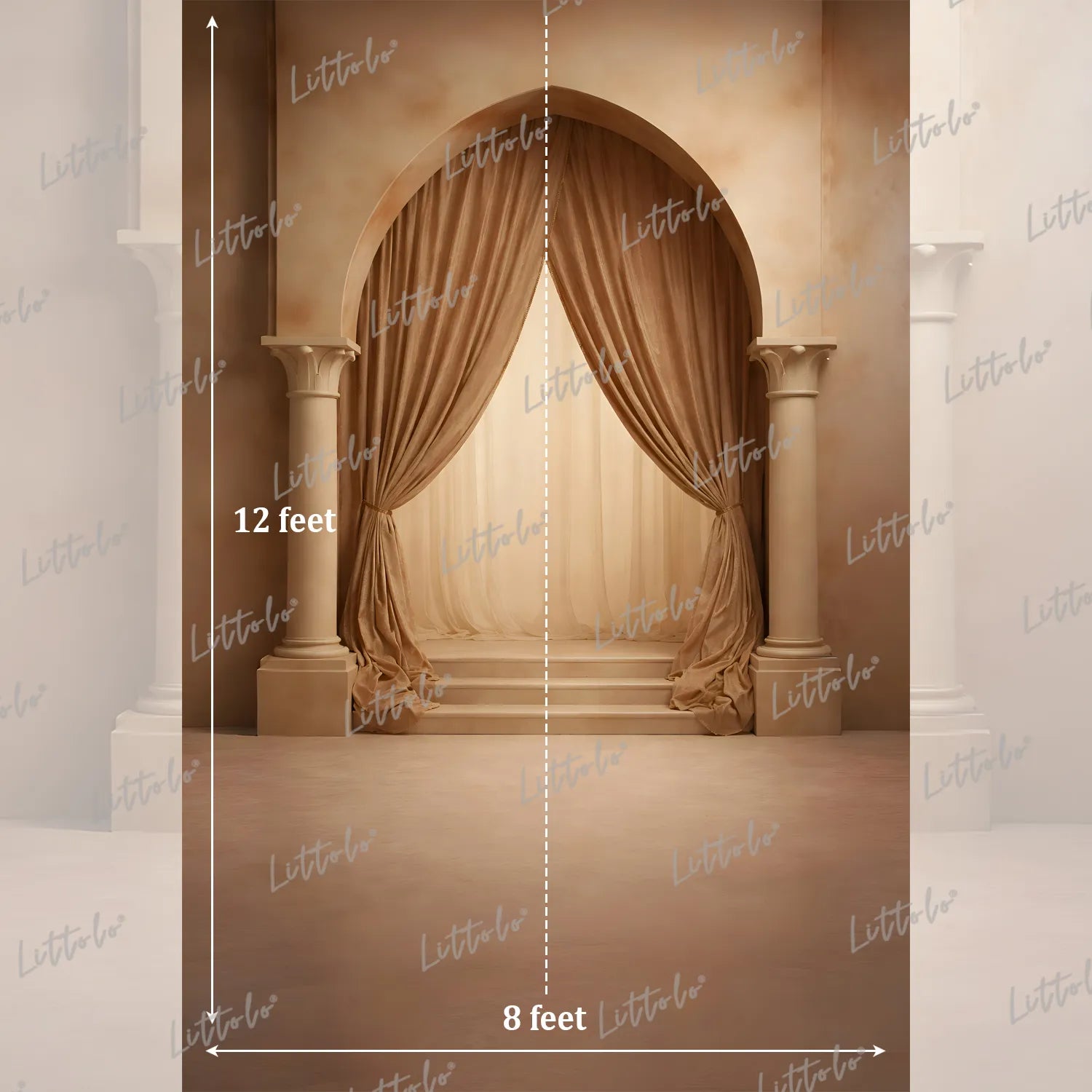 LB1616 Graceful Veil Arch Maternity Backdrop
