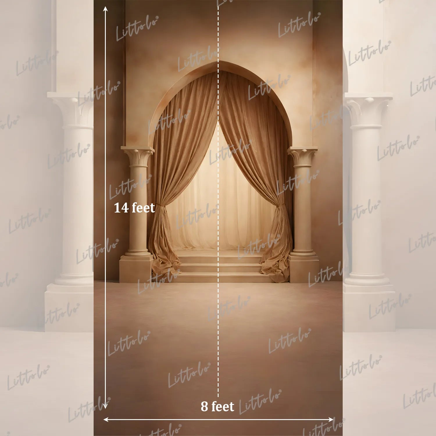 LB1616 Graceful Veil Arch Maternity Backdrop
