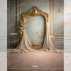 LB1617 French Rococo Floral Wall Arch Maternity Backdrop