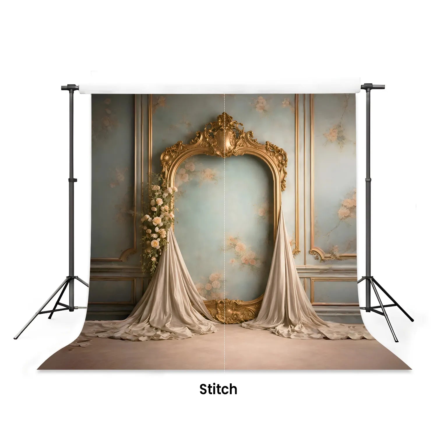 LB1617 French Rococo Floral Wall Arch Maternity Backdrop