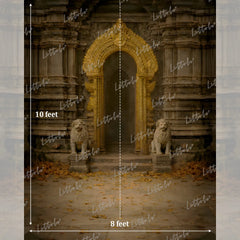 LB1618 Vintage Ruins Palace Arch Maternity Backdrop