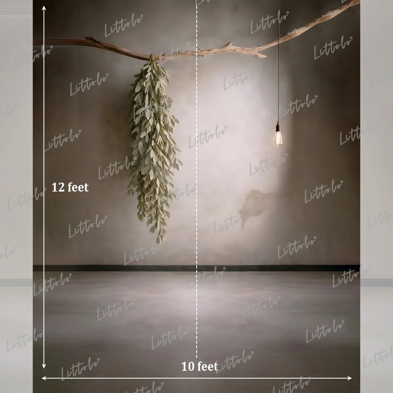 LB1619 Minimalist Rustic Hanging Branch Maternity Backdrop