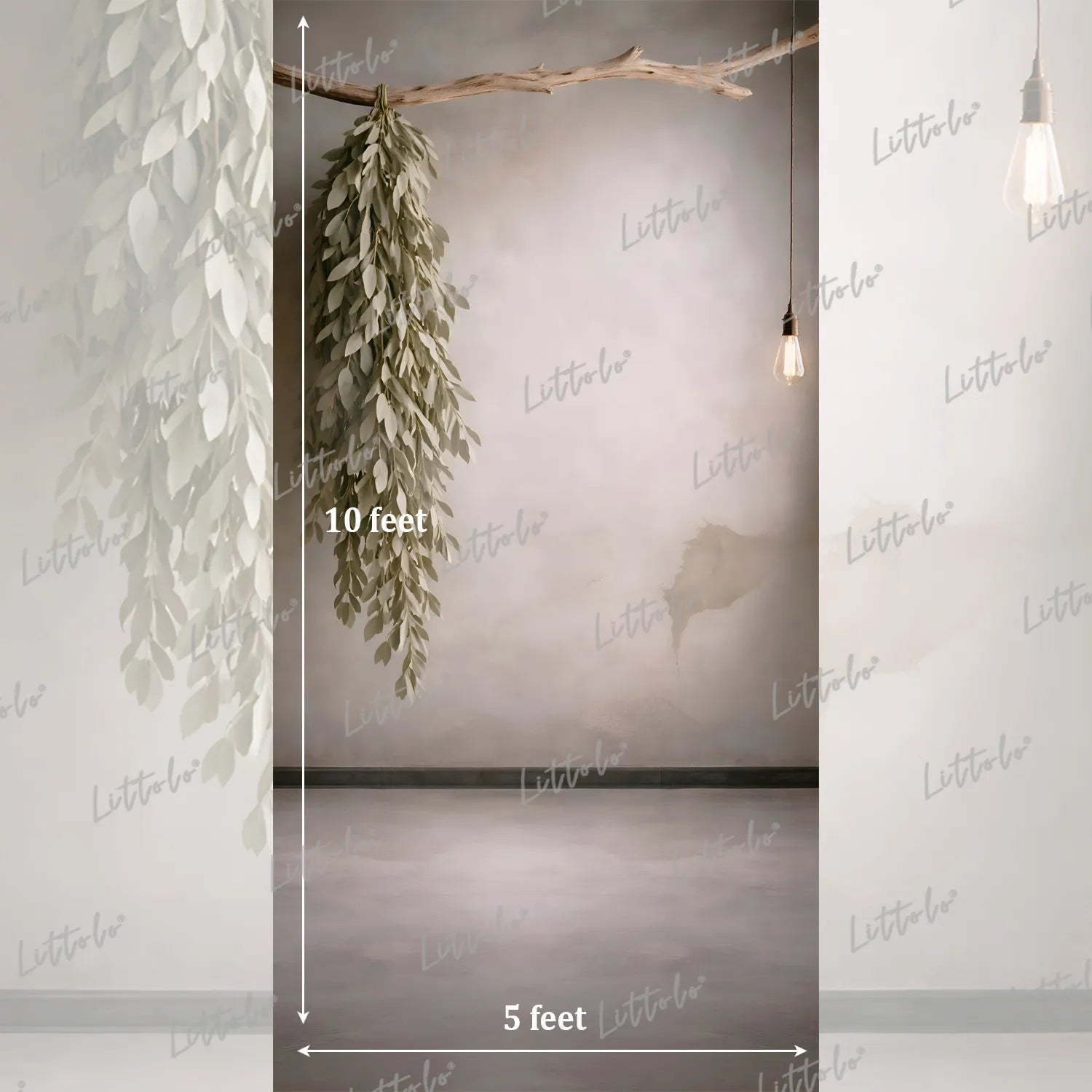 LB1619 Minimalist Rustic Hanging Branch Maternity Backdrop