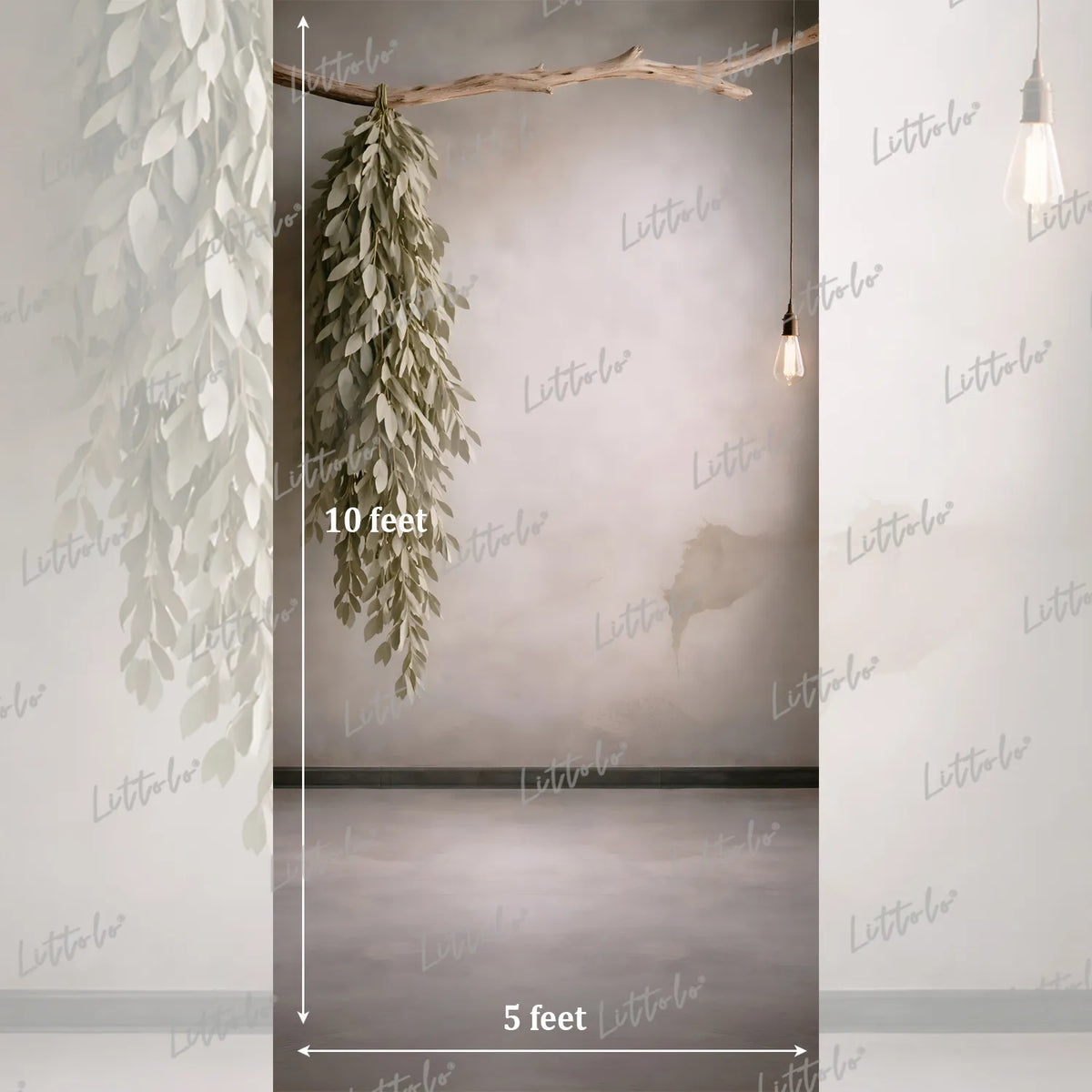 LB1619 Minimalist Rustic Hanging Branch Maternity Backdrop