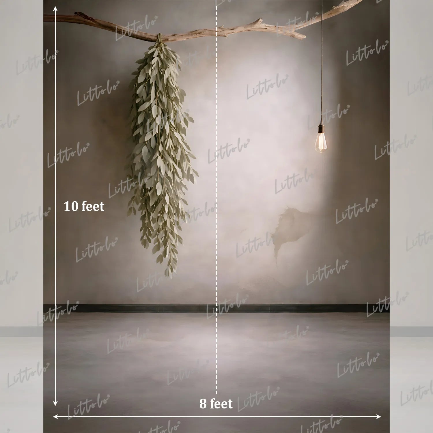 LB1619 Minimalist Rustic Hanging Branch Maternity Backdrop