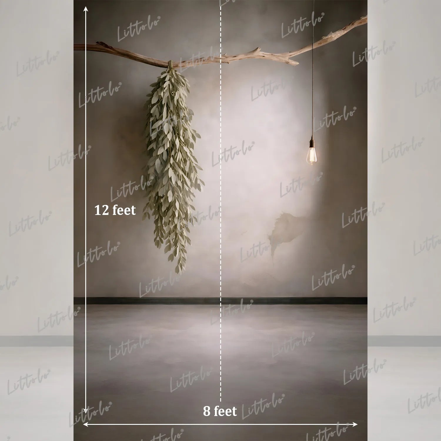 LB1619 Minimalist Rustic Hanging Branch Maternity Backdrop