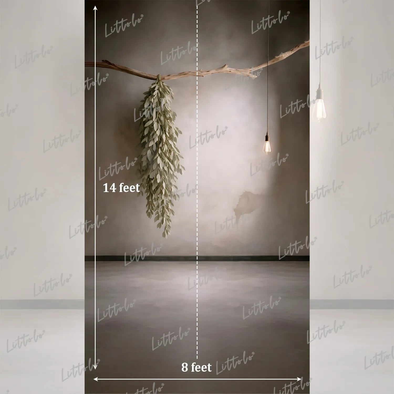 LB1619 Minimalist Rustic Hanging Branch Maternity Backdrop