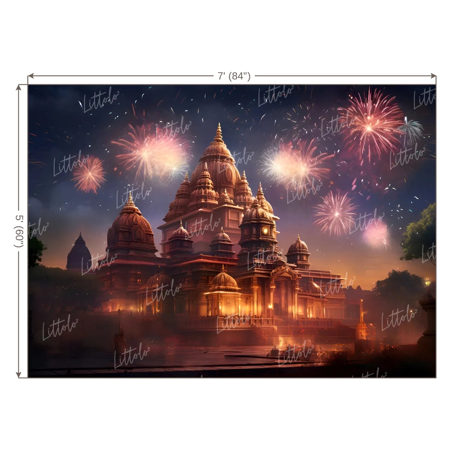LB1622 Festivals and Seasons Lord Ram Backdrop