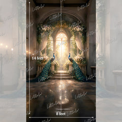 LB1623 Imperial Peacock Haven Maternity Backdrop