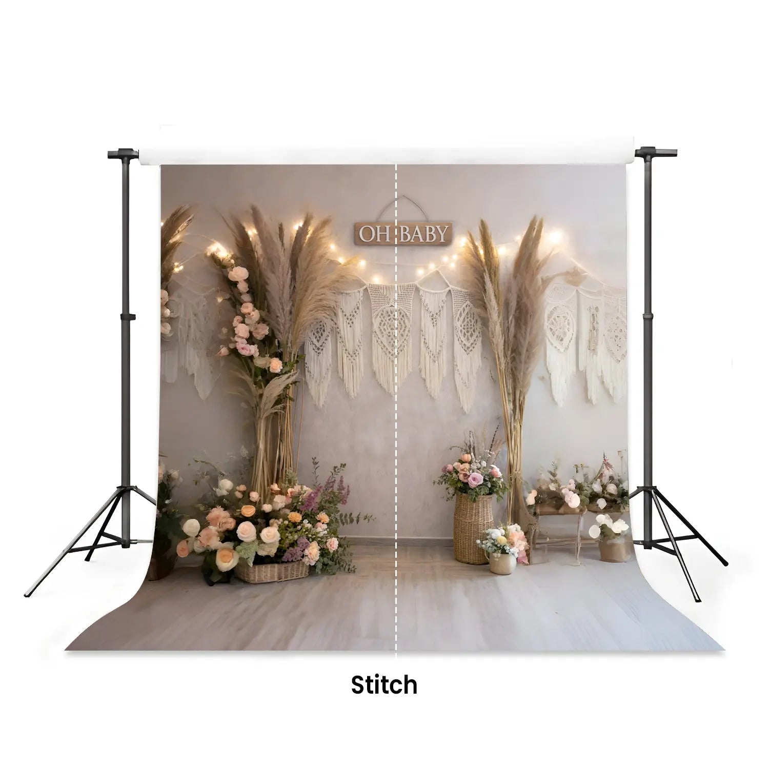 LB1627 Boho Baby Bliss Setup Maternity Backdrop