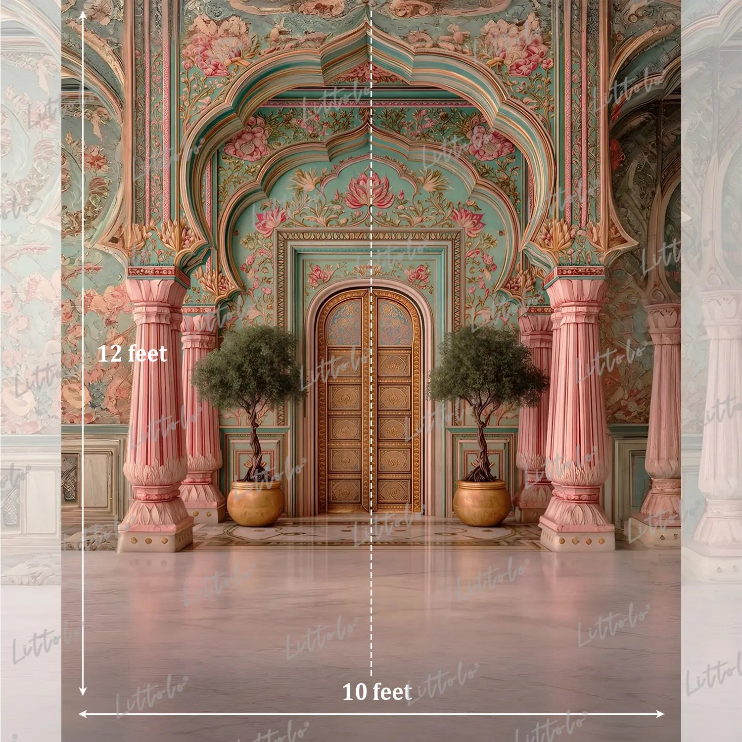 LB1629 Royal Pastel Palace Arch Maternity Backdrop