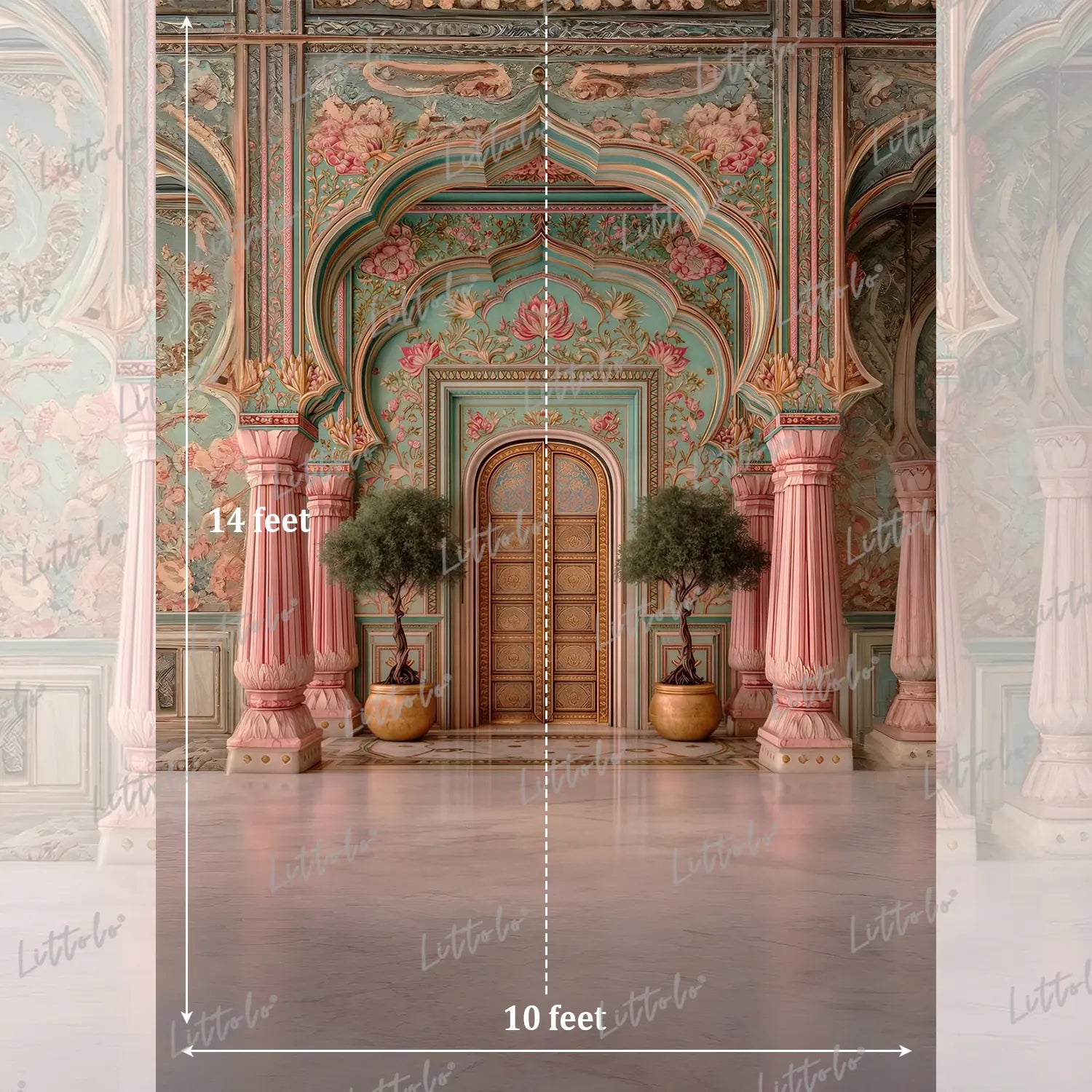 LB1629 Royal Pastel Palace Arch Maternity Backdrop