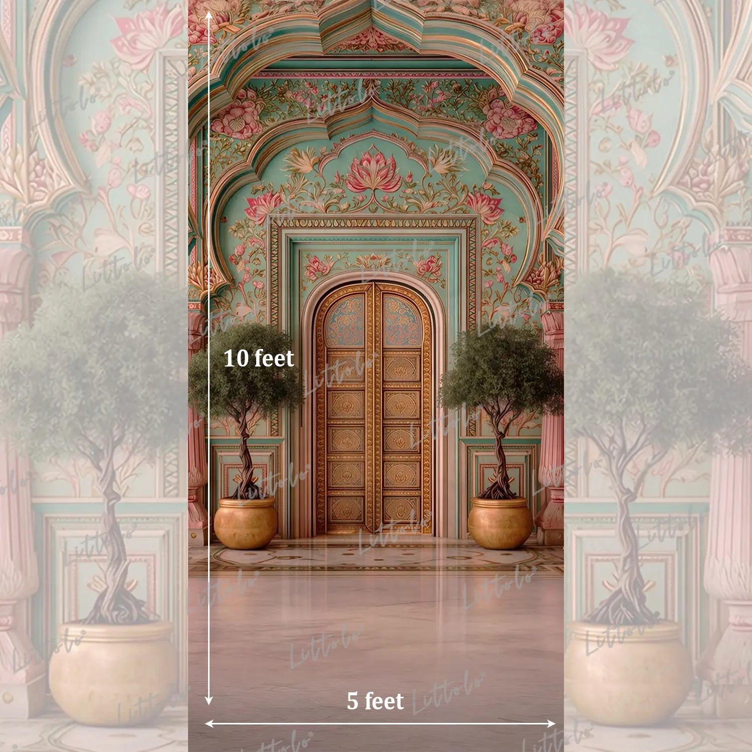 LB1629 Royal Pastel Palace Arch Maternity Backdrop