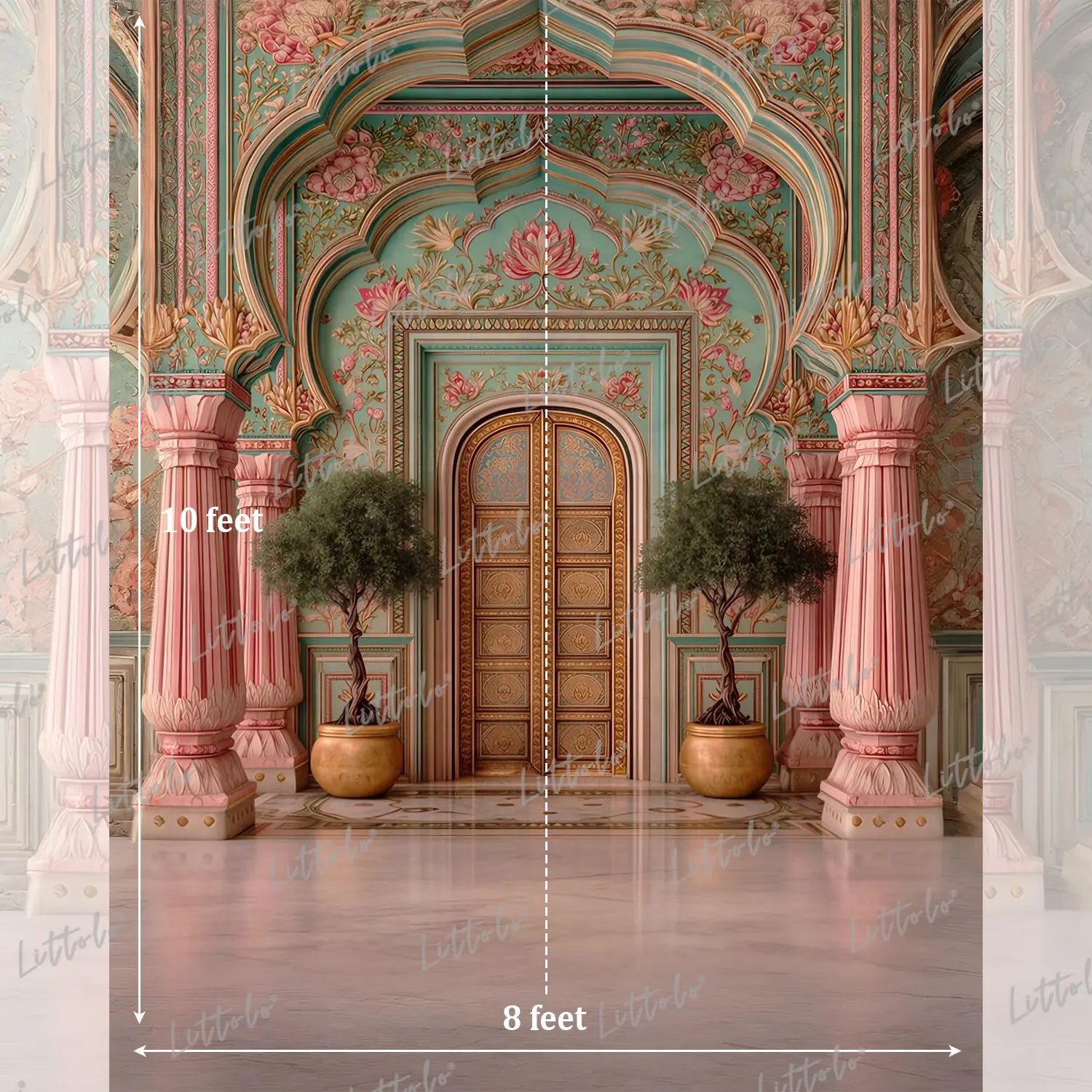 LB1629 Royal Pastel Palace Arch Maternity Backdrop