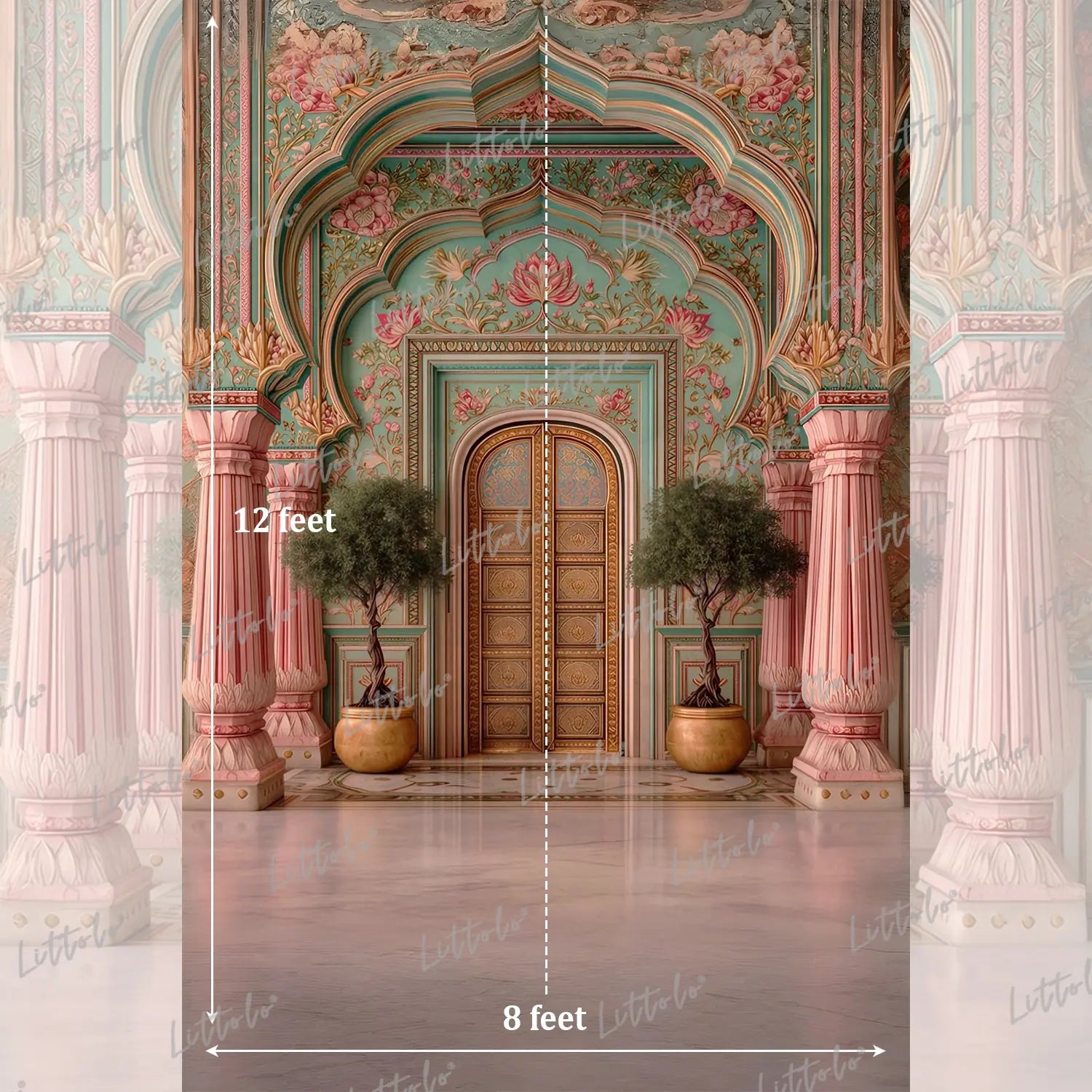 LB1629 Royal Pastel Palace Arch Maternity Backdrop