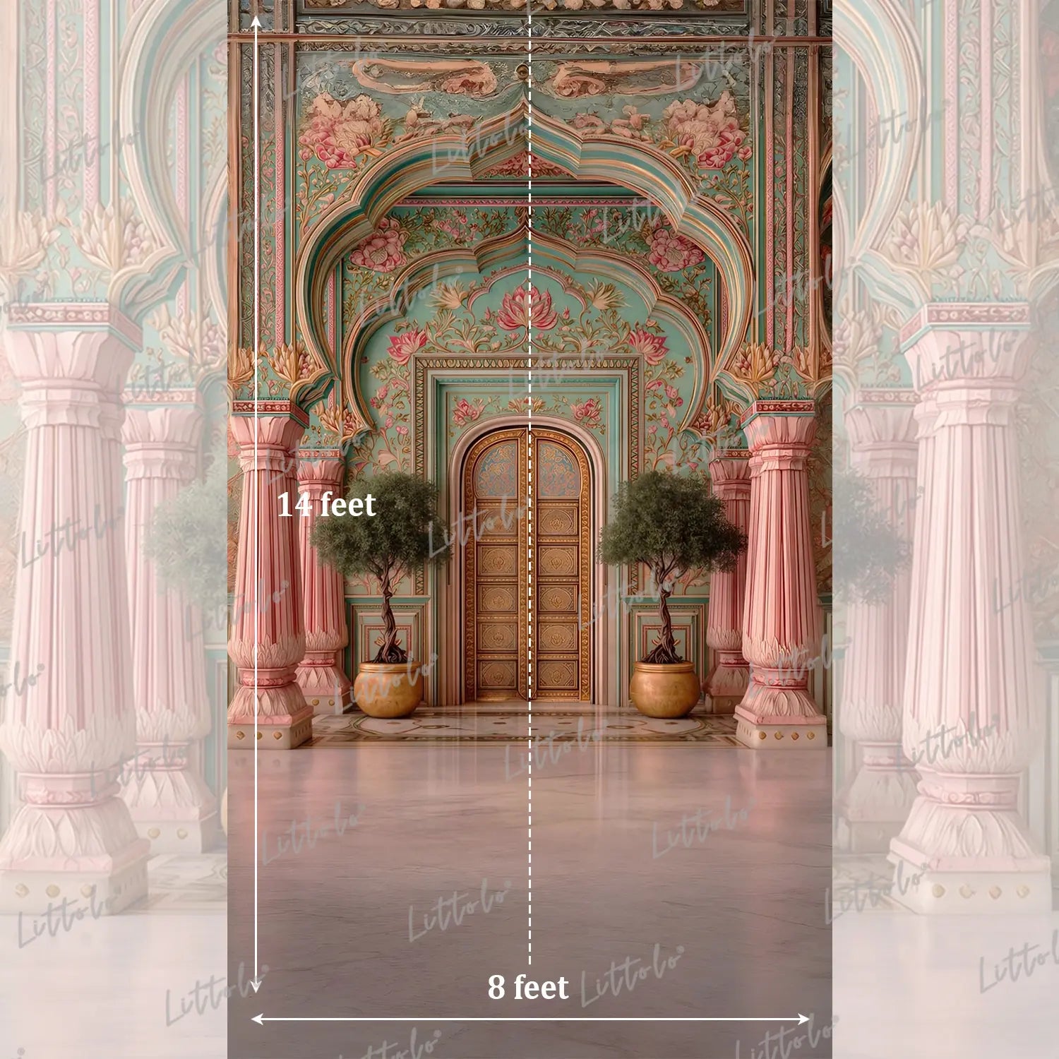 LB1629 Royal Pastel Palace Arch Maternity Backdrop