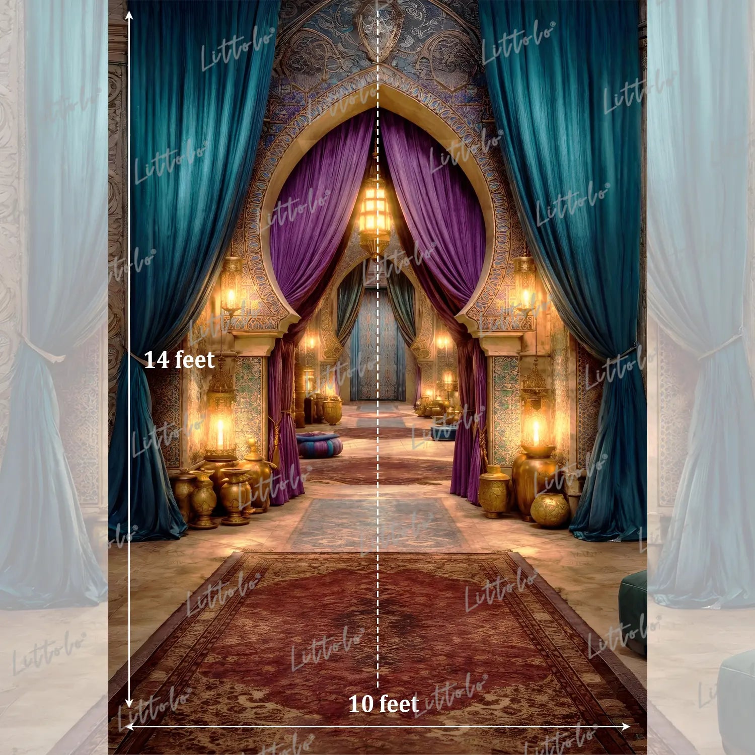 LB1631 Moroccan Arabian Theme Maternity Backdrop