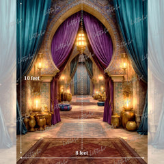 LB1631 Moroccan Arabian Theme Maternity Backdrop