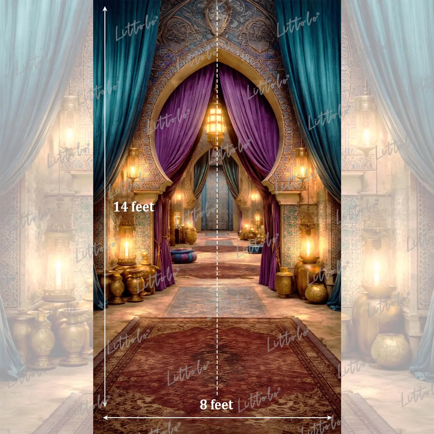 LB1631 Moroccan Arabian Theme Maternity Backdrop