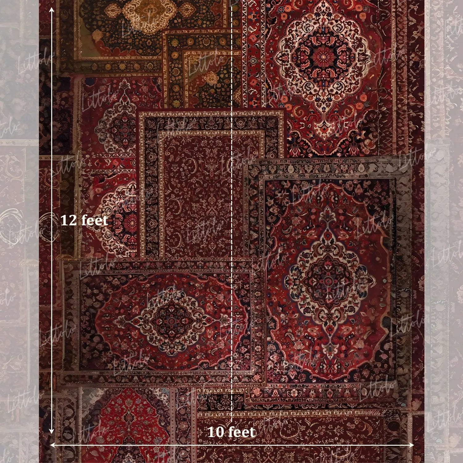 LB1634 Crimson Heritage Carpet Maternity Backdrop