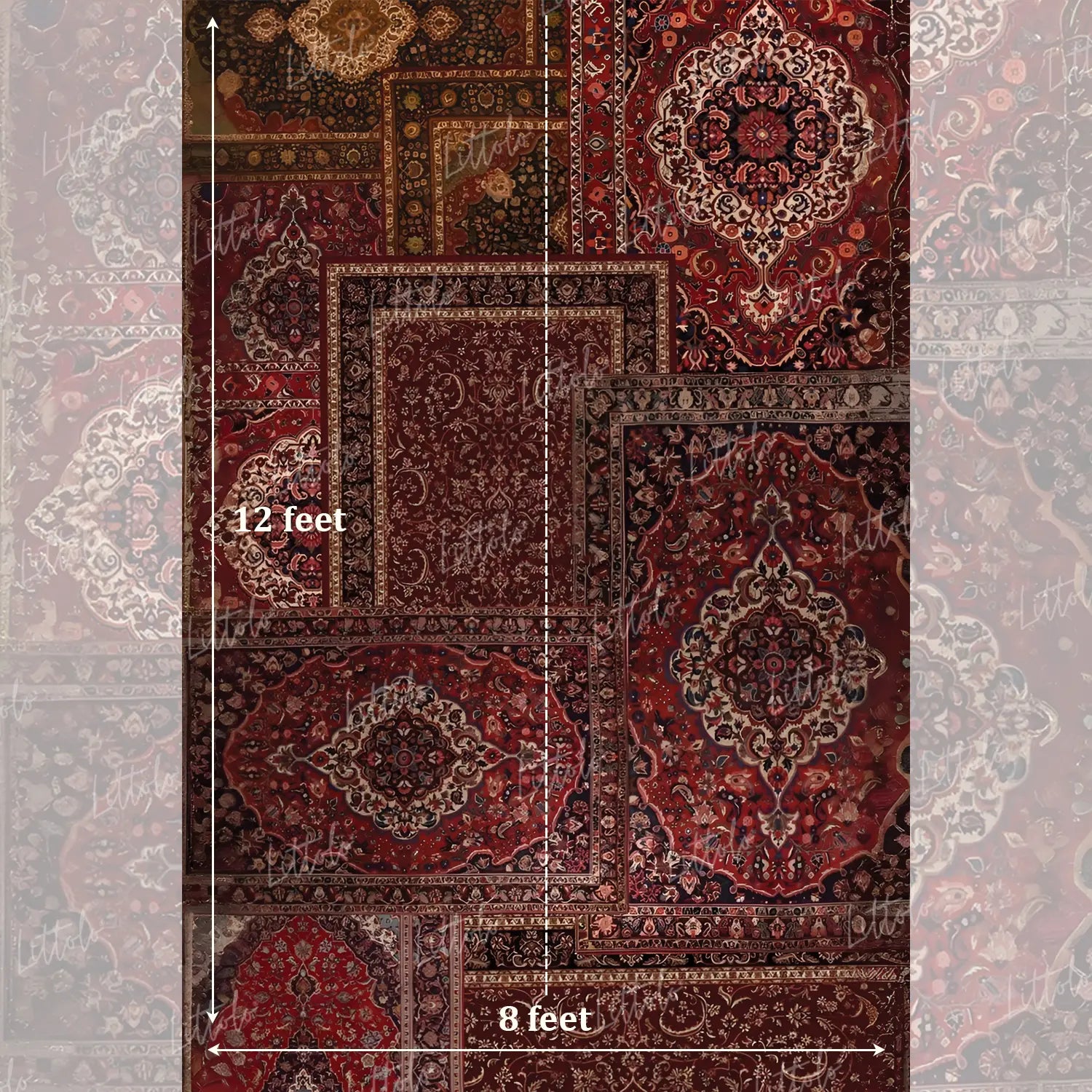 LB1634 Crimson Heritage Carpet Maternity Backdrop