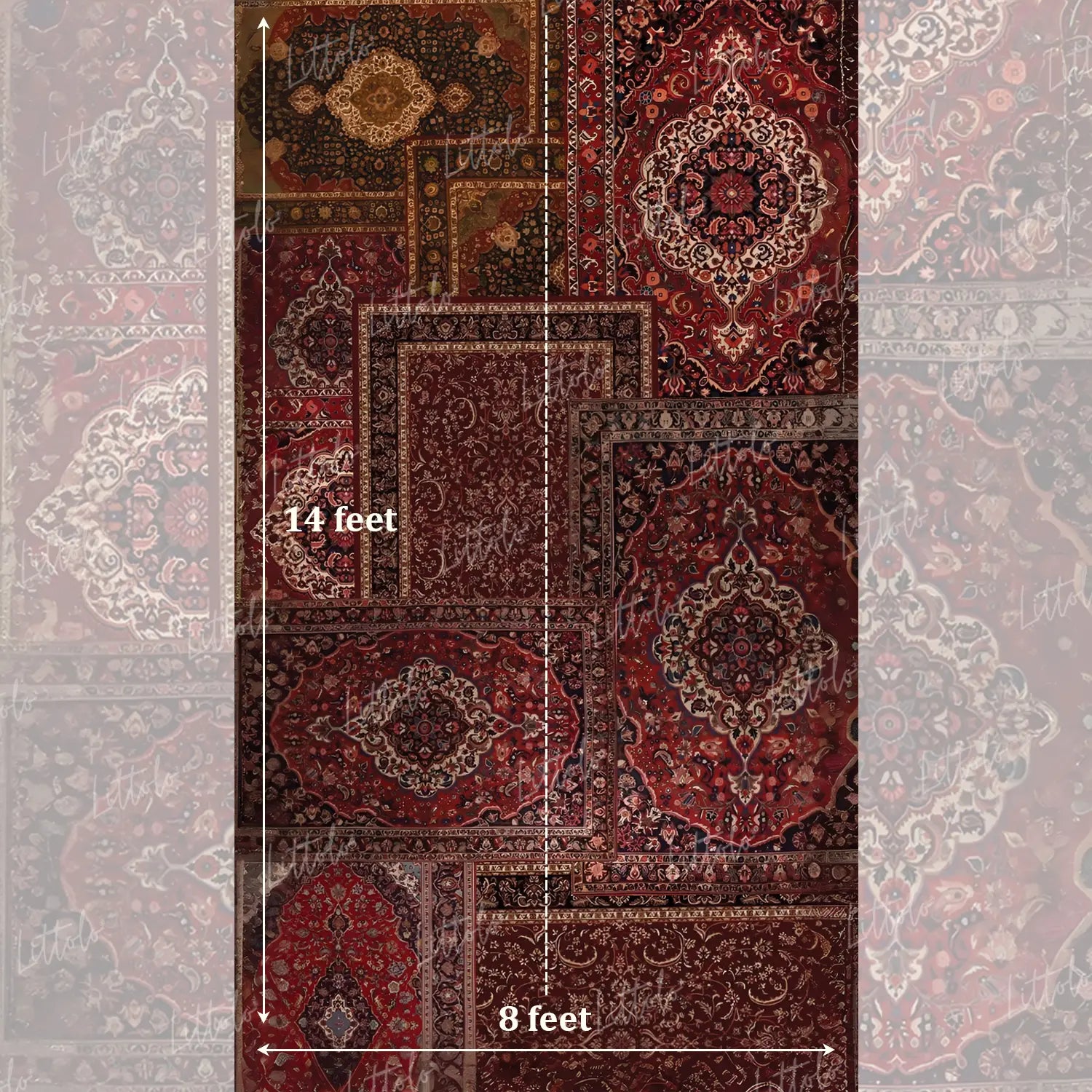 LB1634 Crimson Heritage Carpet Maternity Backdrop