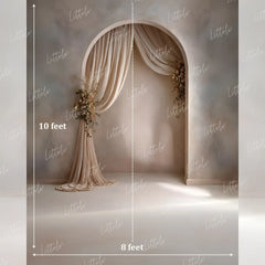 LB1636 Ivory Veil Archway Maternity Backdrop