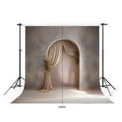 LB1636 Ivory Veil Archway Maternity Backdrop