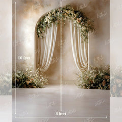 LB1637 Timeless Floral Arch Maternity Backdrop