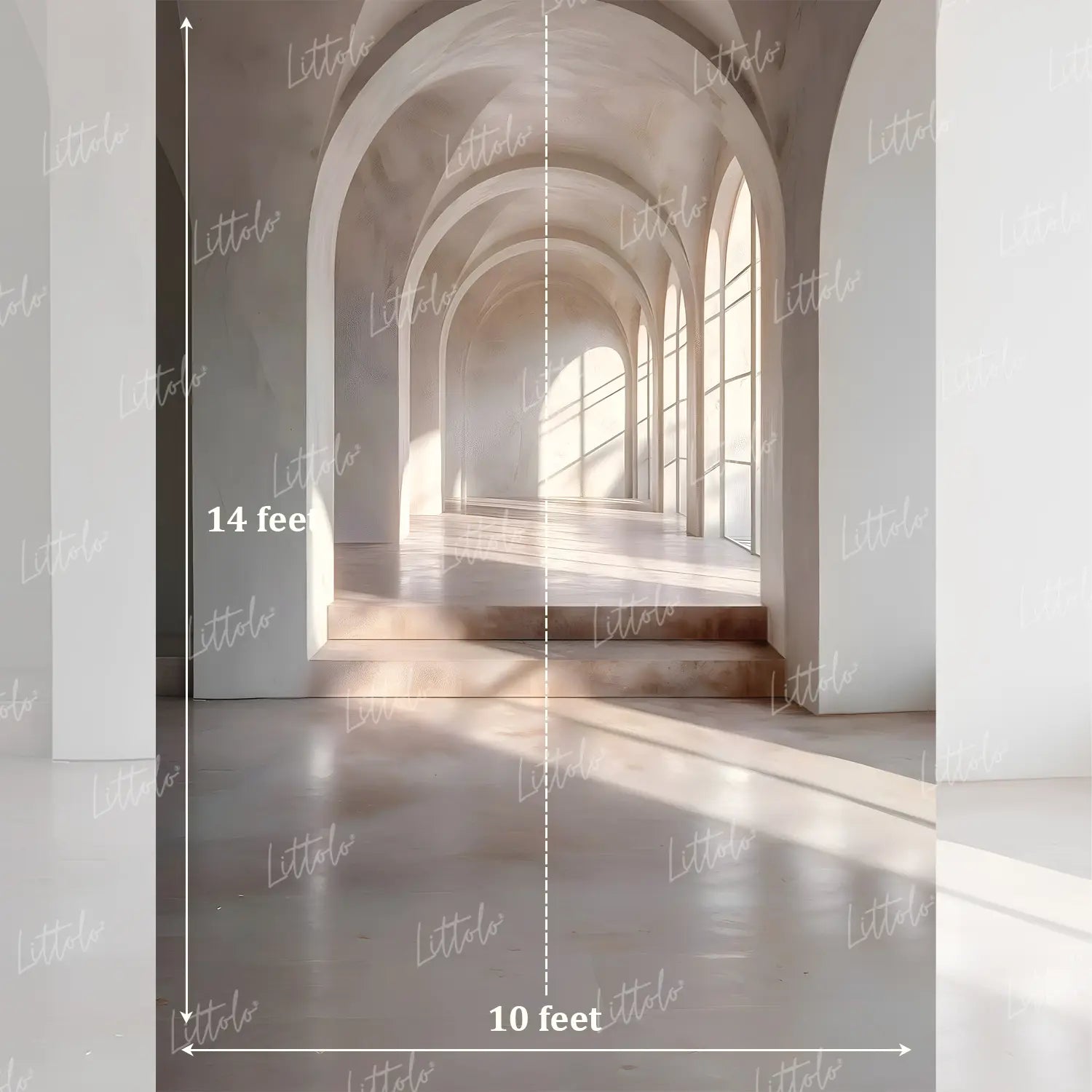 LB1638 Luminous Elysian Corridor Maternity Backdrop