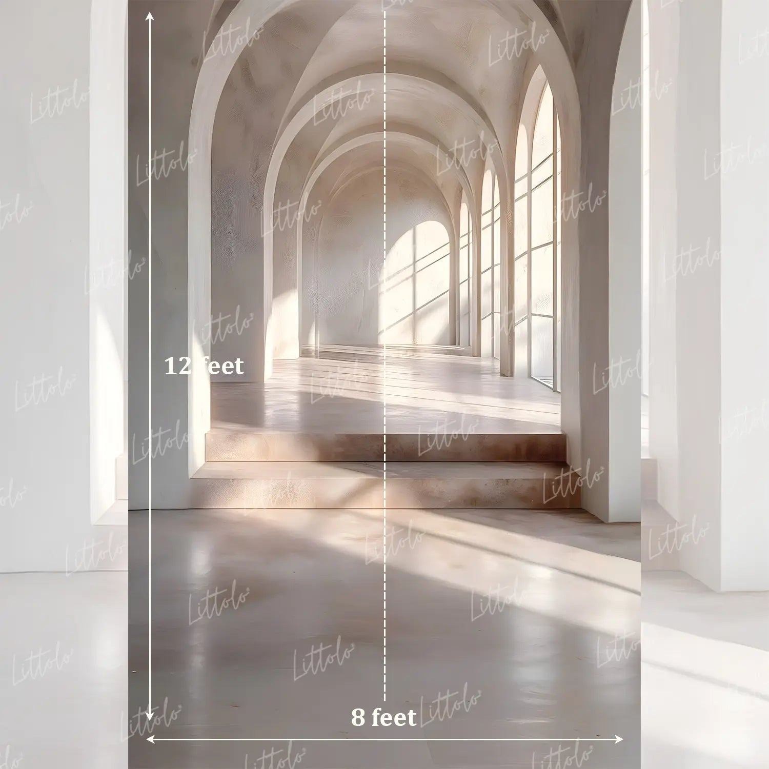 LB1638 Luminous Elysian Corridor Maternity Backdrop