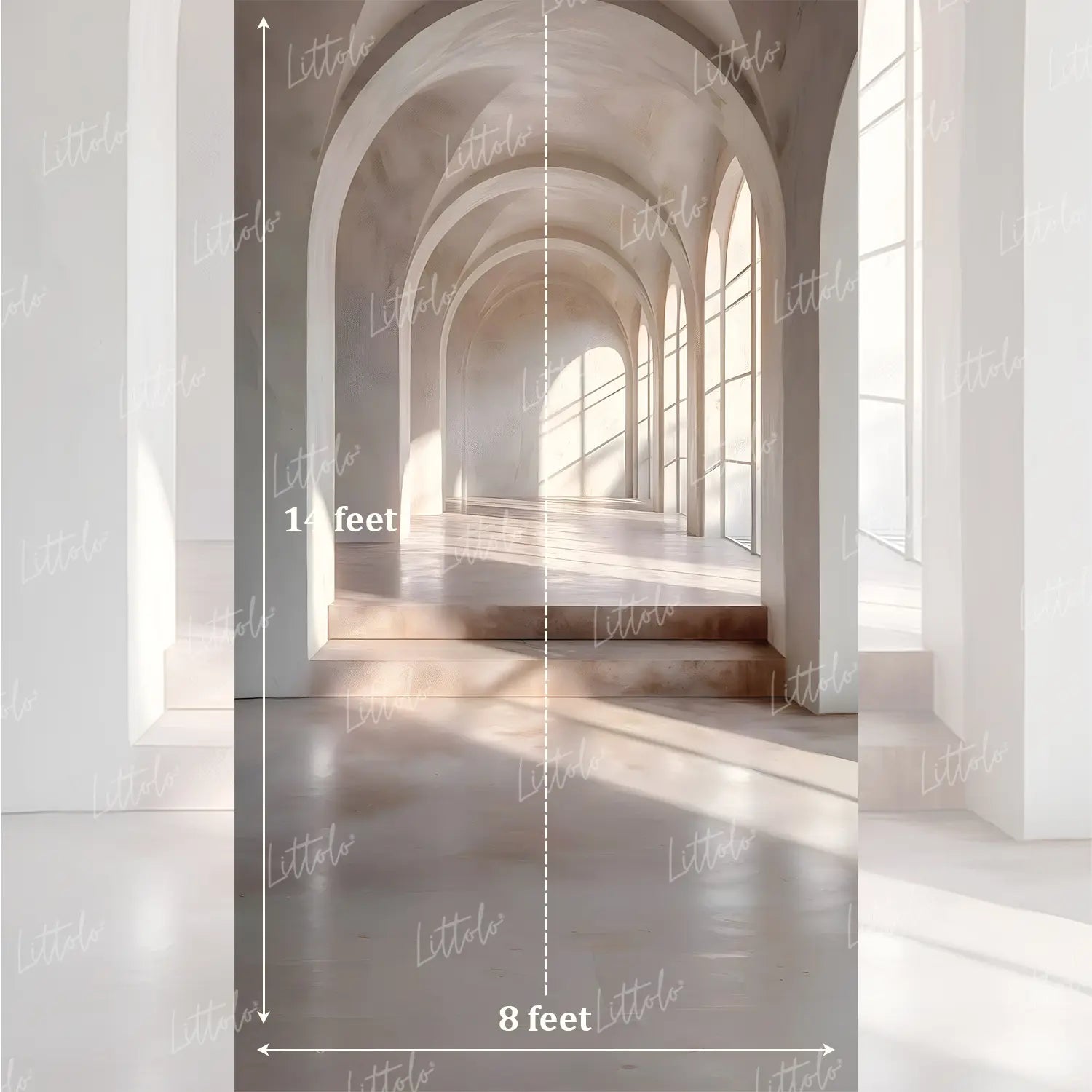 LB1638 Luminous Elysian Corridor Maternity Backdrop