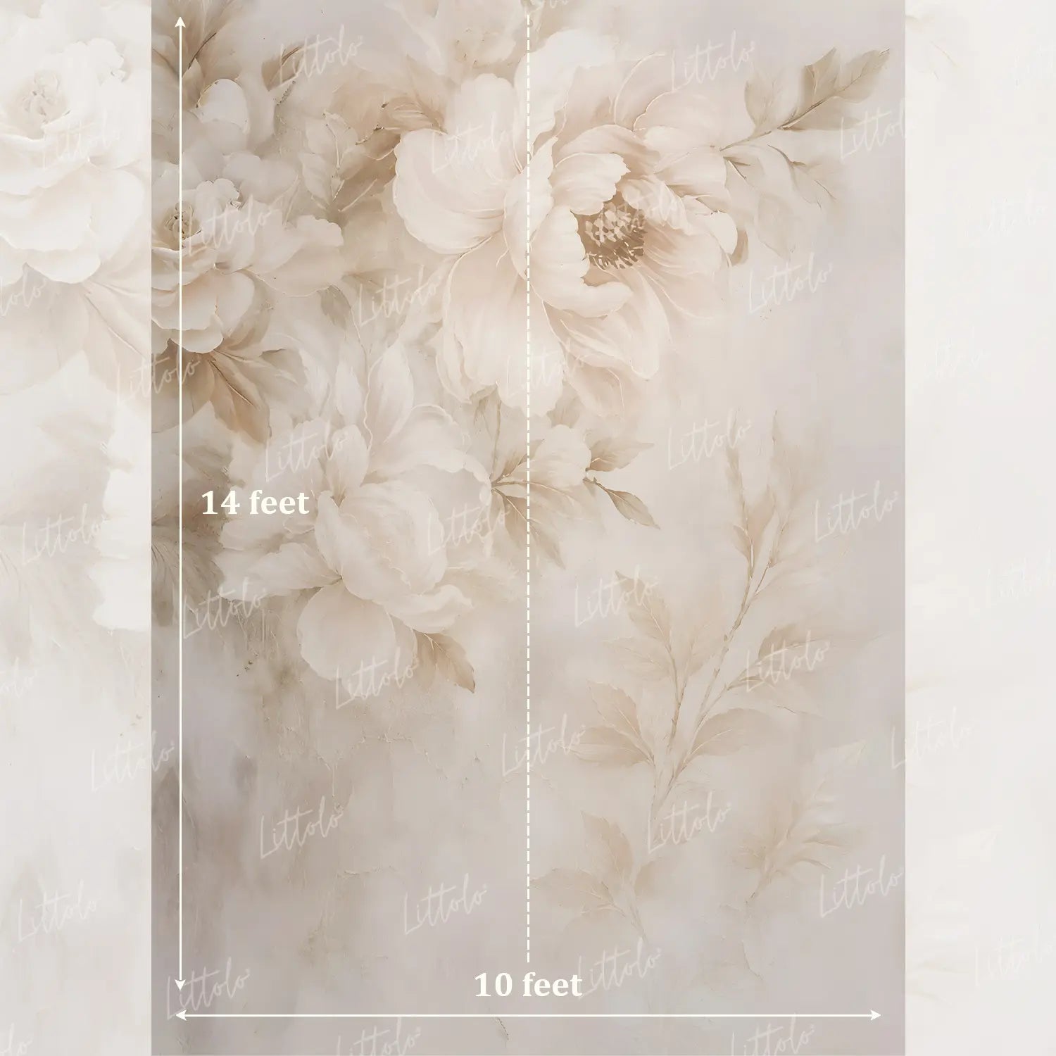LB1640 Elegant Peony Flower Maternity Backdrop