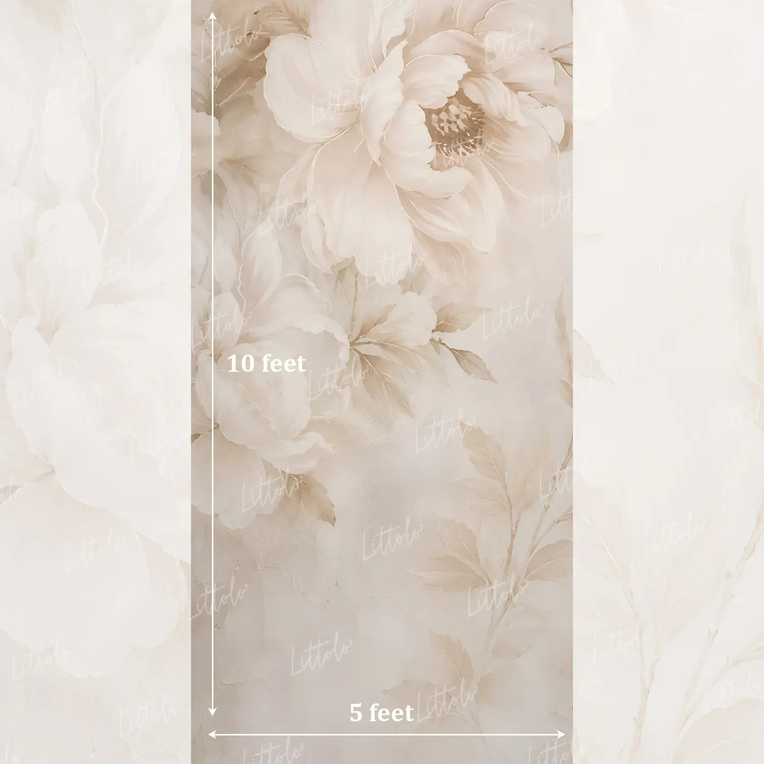 LB1640 Elegant Peony Flower Maternity Backdrop