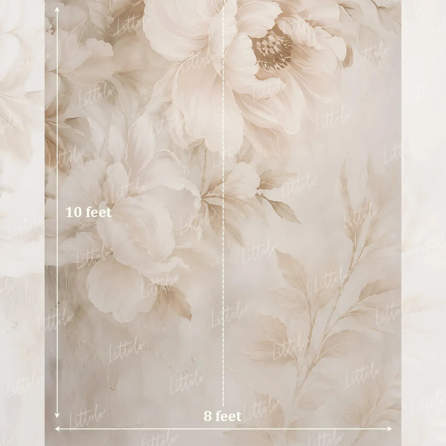 LB1640 Elegant Peony Flower Maternity Backdrop