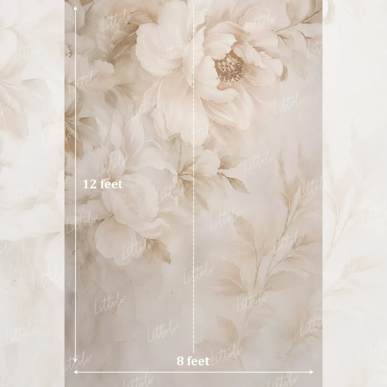 LB1640 Elegant Peony Flower Maternity Backdrop