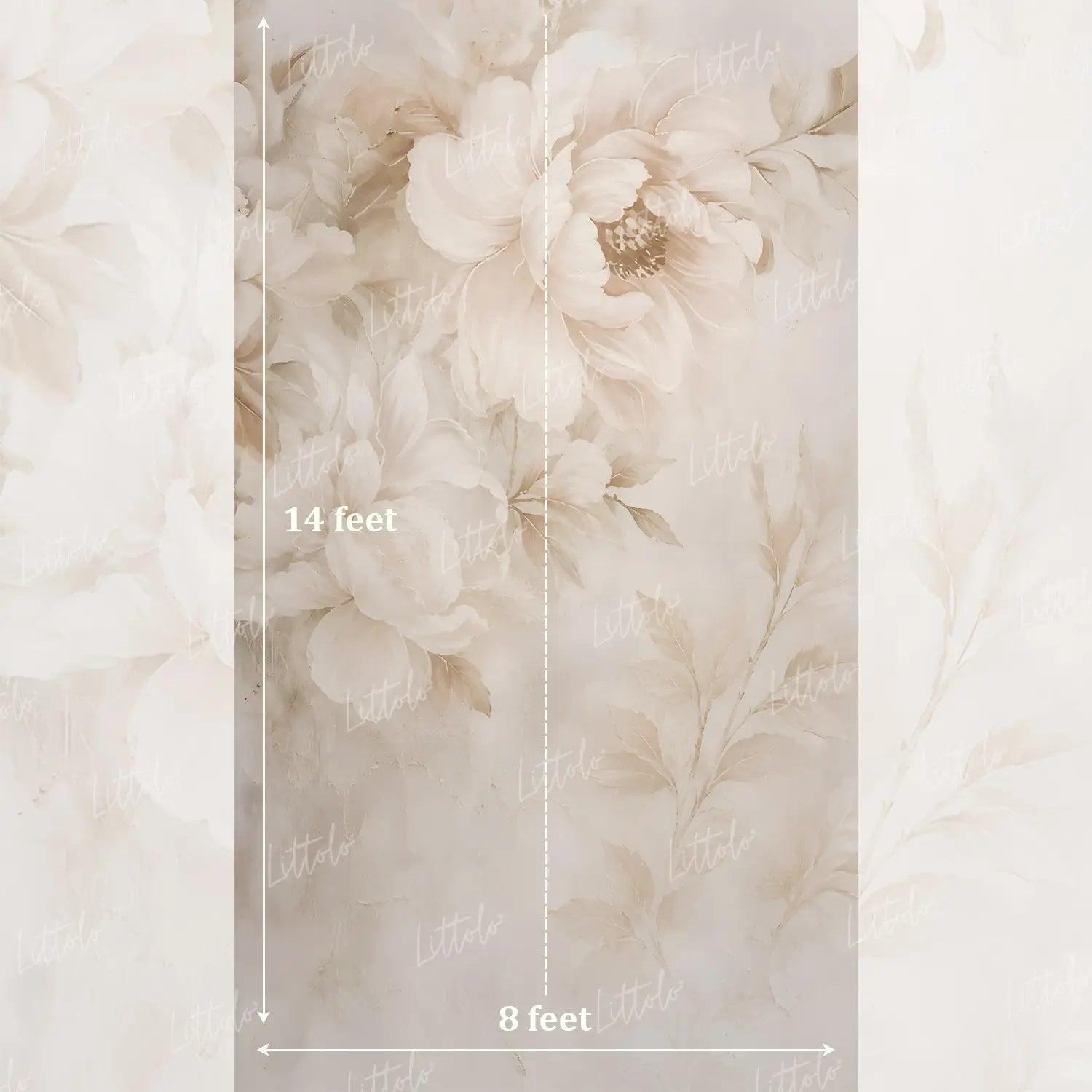 LB1640 Elegant Peony Flower Maternity Backdrop