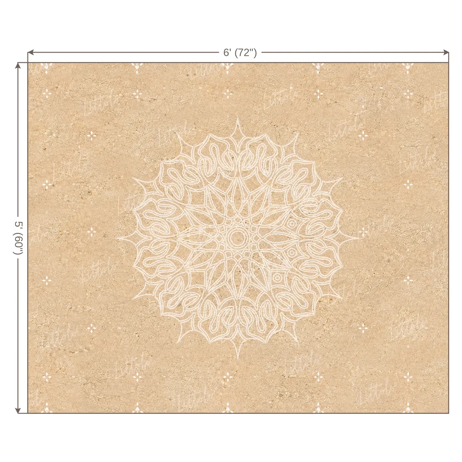 LB1643F Village Mud Courtyard Rangoli Floor Backdrop