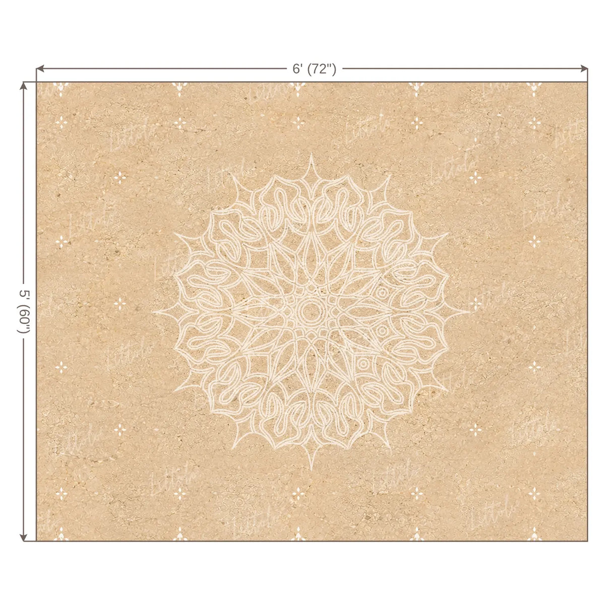 LB1643F Village Mud Courtyard Rangoli Floor Backdrop