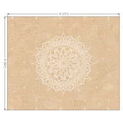 LB1643F Village Mud Courtyard Rangoli Floor Backdrop