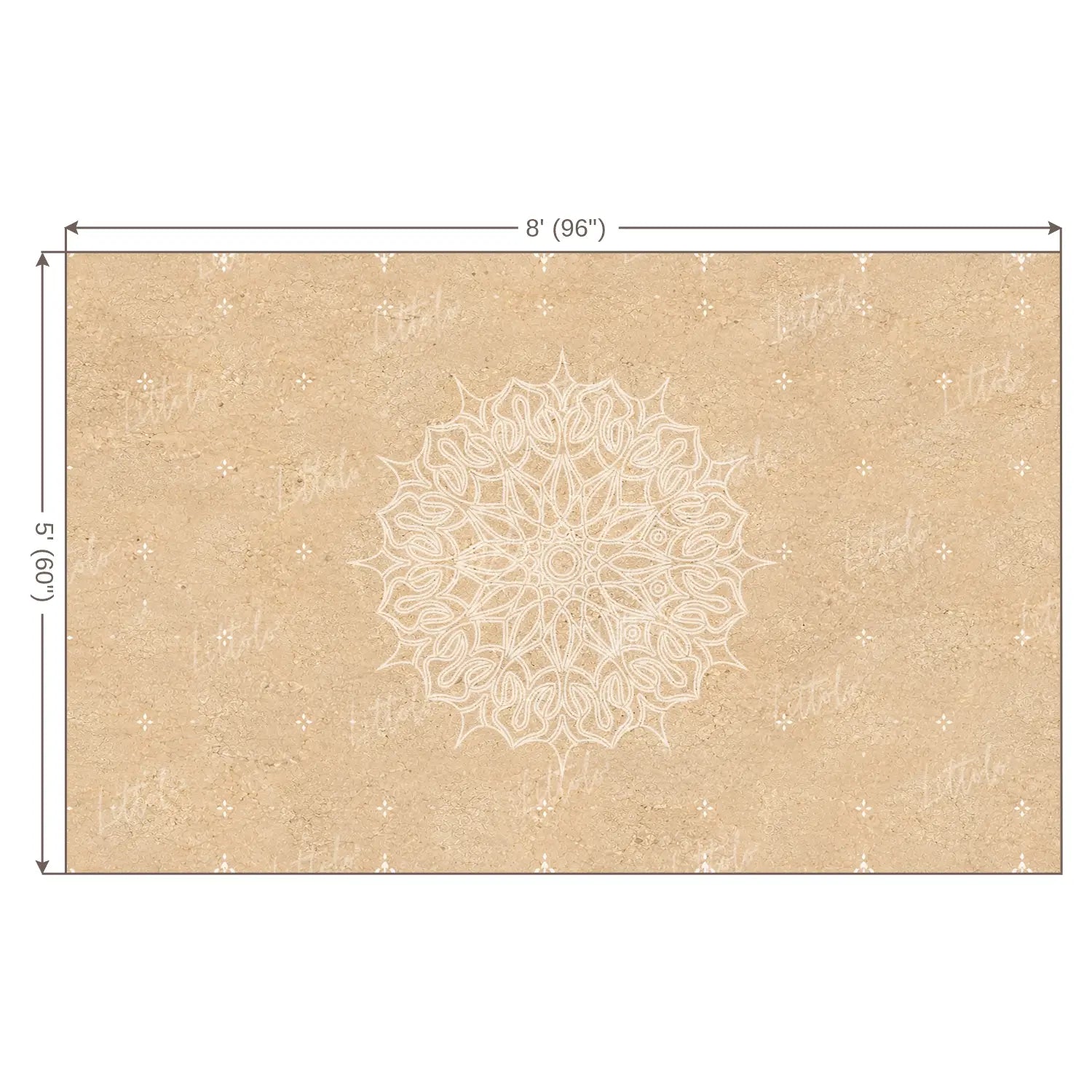 LB1643F Village Mud Courtyard Rangoli Floor Backdrop