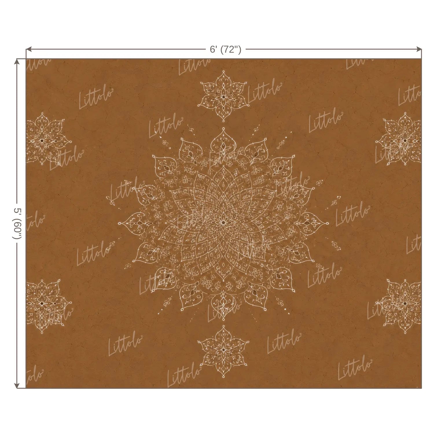 LB1644F Heritage Village Mud Rangoli Floor Backdrop