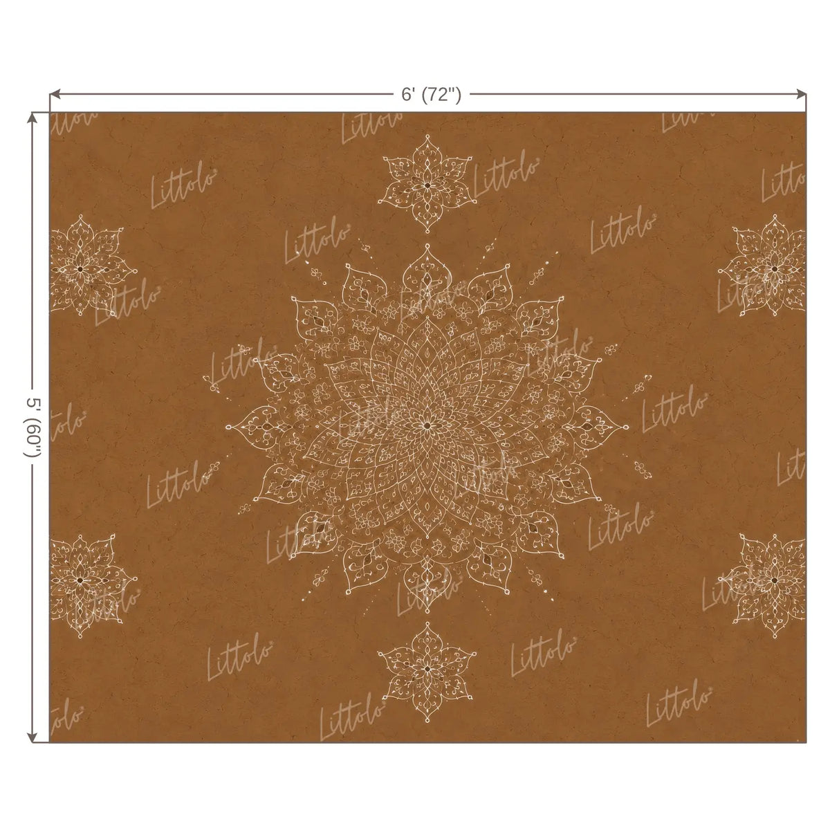 LB1644F Heritage Village Mud Rangoli Floor Backdrop